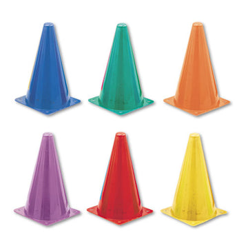 Champion Sports Indoor-outdoor High Visibility Plastic Cone Set, Assorted Colors, 6-box freeshipping - TVN Wholesale